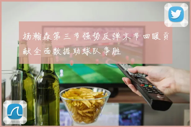 杨瀚森第三节强势反弹末节回暖贡献全面数据助球队争胜